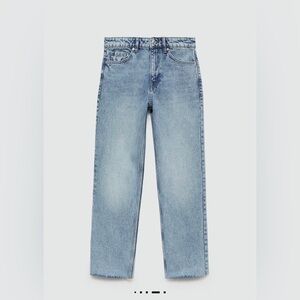 Mango “Blanca” Straight Leg Jeans | Raw Hem | Size 6